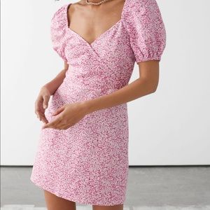 & other stories puff sleeve mini dress